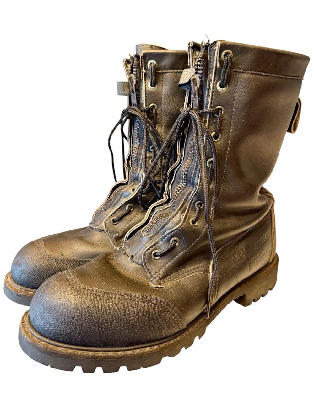 LaCrosse Firetech HyTech Firefighter Bunker Boots Black Leather Sz 9